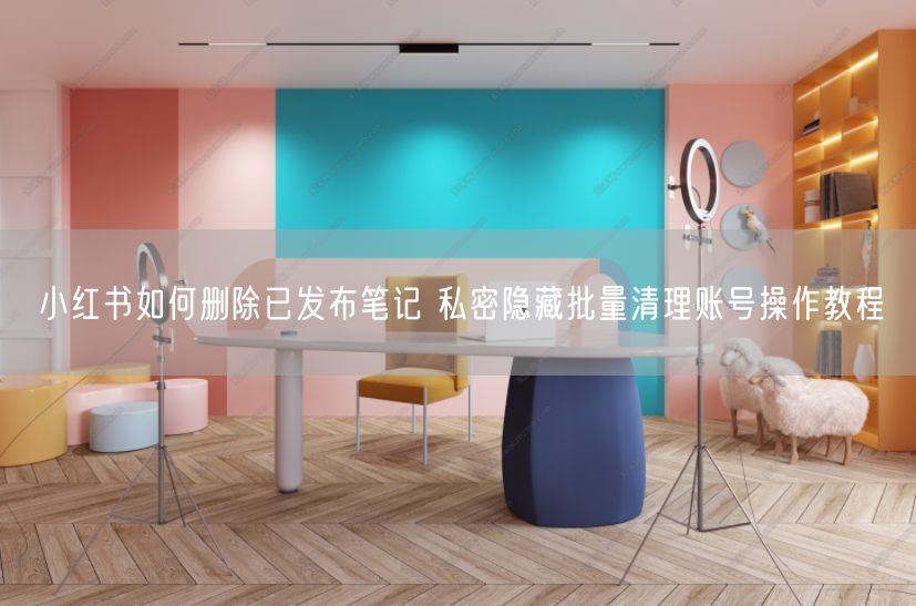小红书操作教程：删除/隐藏笔记与批量清理账号指南