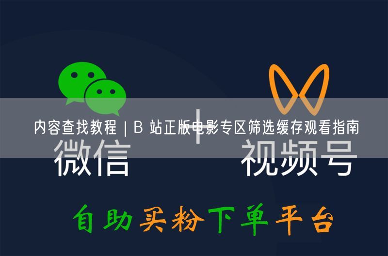 内容查找教程｜B 站正版电影专区筛选缓存观看指南