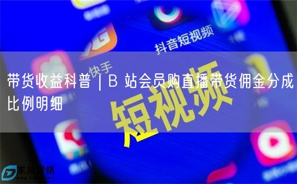 B站会员购直播带货佣金：分成比例与带货收益解析