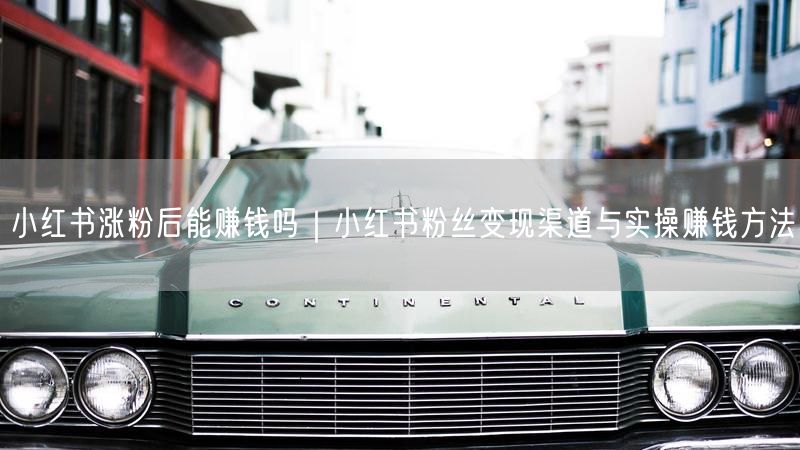 小红书涨粉后能赚钱吗｜小红书粉丝变现渠道与实操赚钱方法