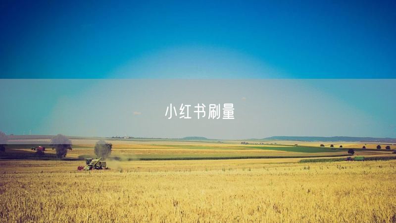 小红书刷量