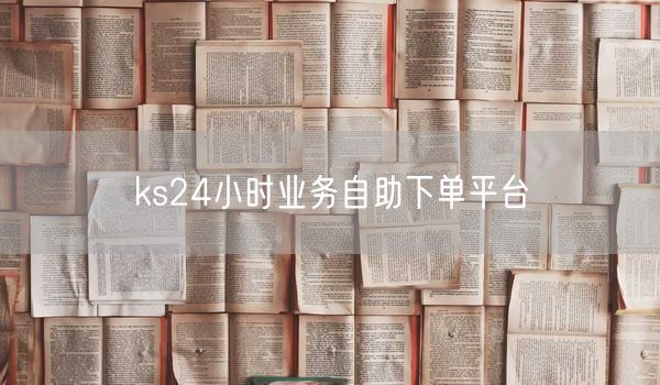 ks24小时业务自助下单平台