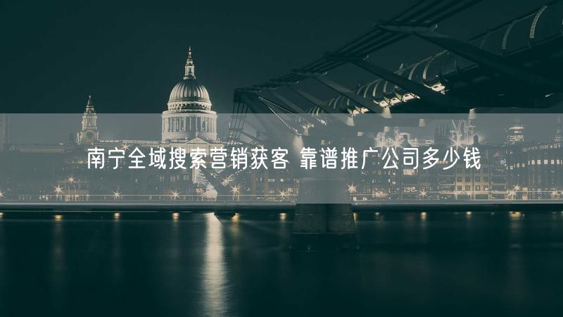 南宁全域搜索营销获客 靠谱推广公司多少钱