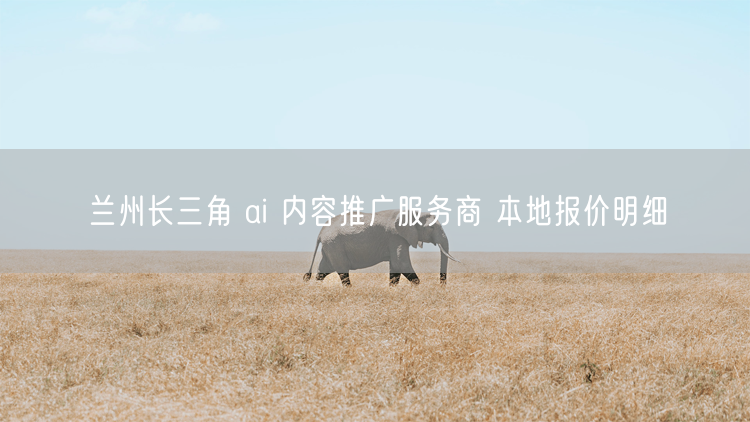兰州长三角 ai 内容推广服务商 本地报价明细