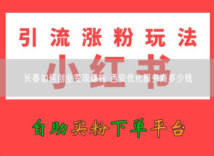长春如何创业变现赚钱 西安优化服务商多少钱