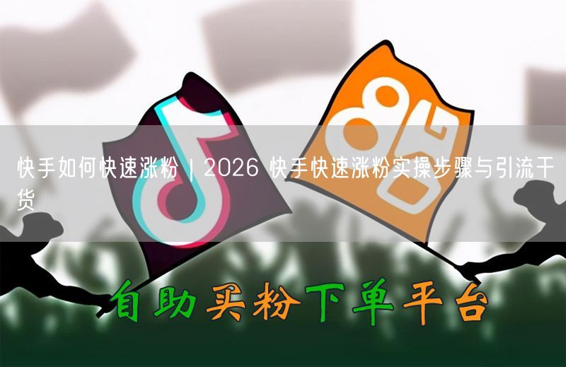 快手如何快速涨粉｜2026 快手快速涨粉实操步骤与引流干货