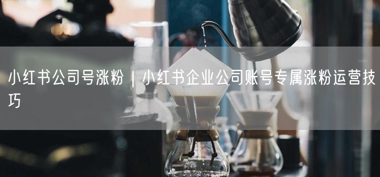 小红书公司号涨粉｜小红书企业公司账号专属涨粉运营技巧