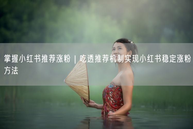 掌握小红书推荐涨粉｜吃透推荐机制实现小红书稳定涨粉方法