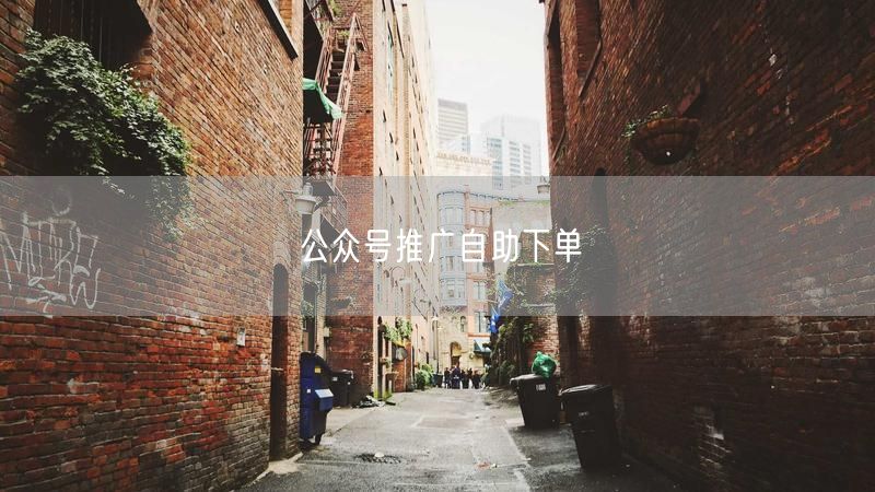 公众号推广自助下单