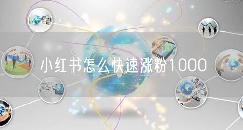 小红书怎么快速涨粉1000