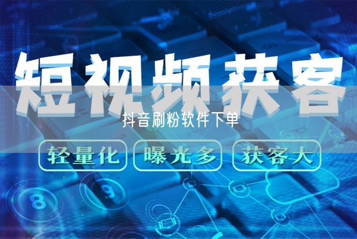 抖音刷粉软件下单