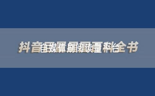 自媒体刷阅读量平台