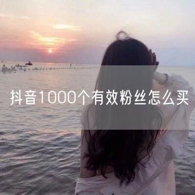 抖音1000个有效粉丝怎么买