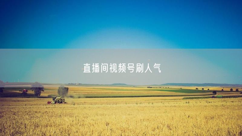 直播间视频号刷人气
