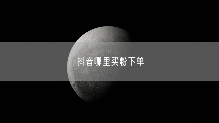 抖音哪里买粉下单