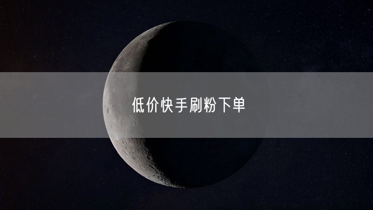 低价快手刷粉下单