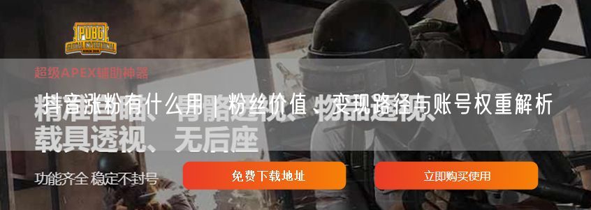 抖音涨粉有什么用｜粉丝价值、变现路径与账号权重解析